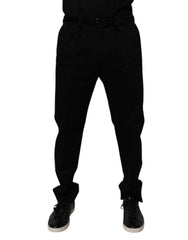 Dolce & Gabbana Black Cotton Men Skinny Dress Formal Pants -   -  Dolce & Gabbana.
