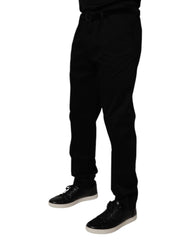 Dolce & Gabbana Black Cotton Men Skinny Dress Formal Pants -   -  Dolce & Gabbana.