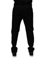 Dolce & Gabbana Black Cotton Men Skinny Dress Formal Pants -   -  Dolce & Gabbana.