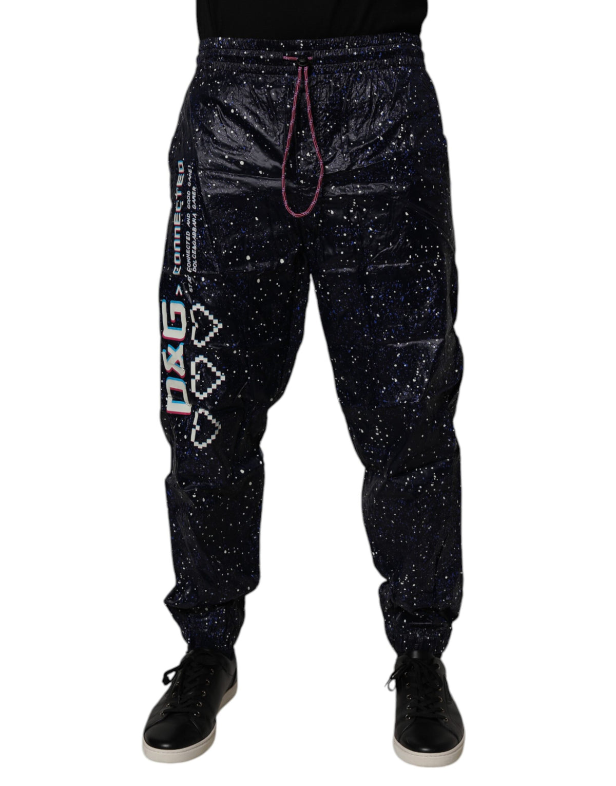 Dolce & Gabbana Dark Blue DG Game Print Cotton Jogger Pants -   -  Dolce & Gabbana.
