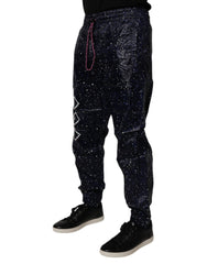 Dolce & Gabbana Dark Blue DG Game Print Cotton Jogger Pants -   -  Dolce & Gabbana.