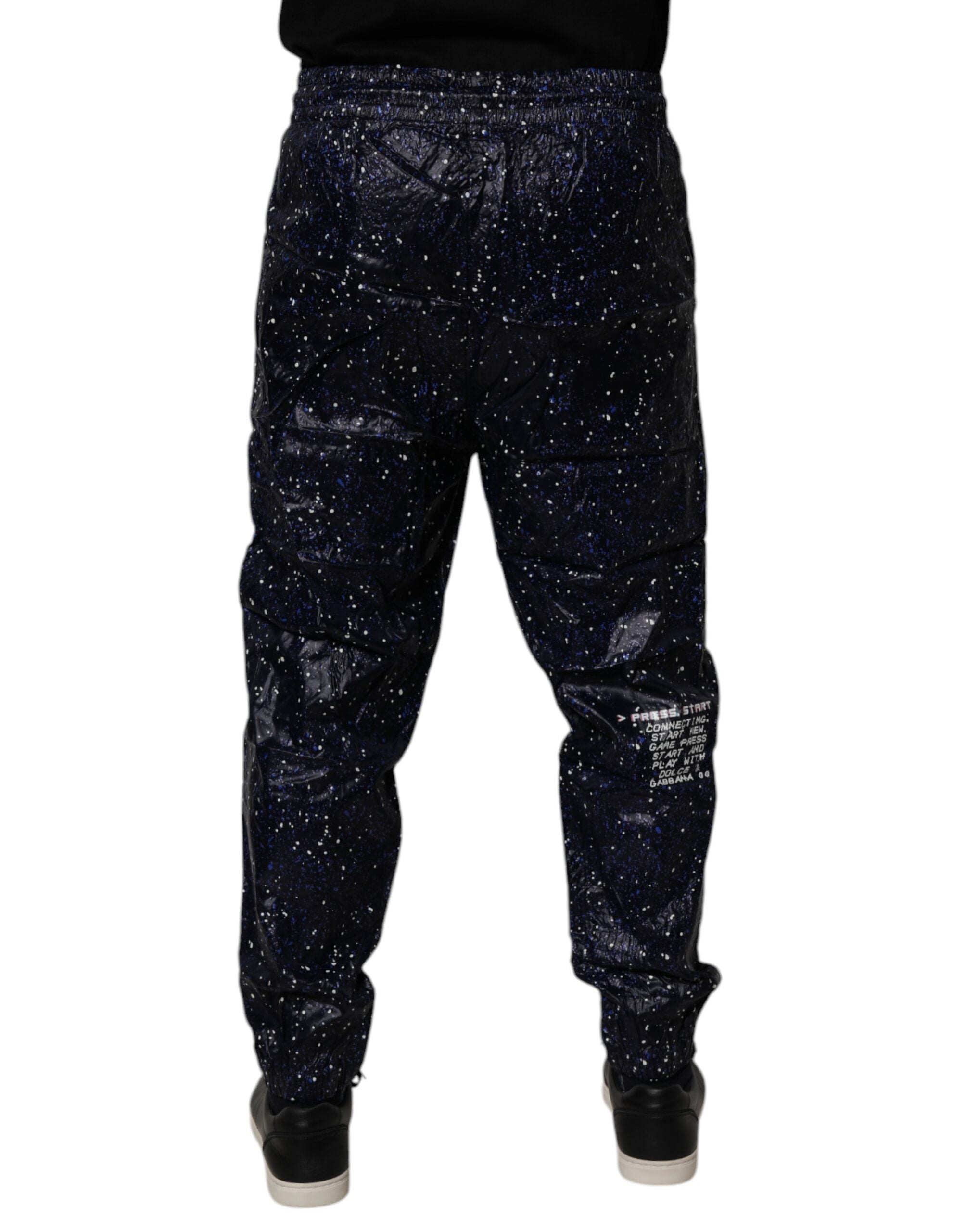 Dolce & Gabbana Dark Blue DG Game Print Cotton Jogger Pants -   -  Dolce & Gabbana. Dolce & Gabbana Dark Blue DG Game Print Cotton Jogger Pants -   -  Dolce & Gabbana.