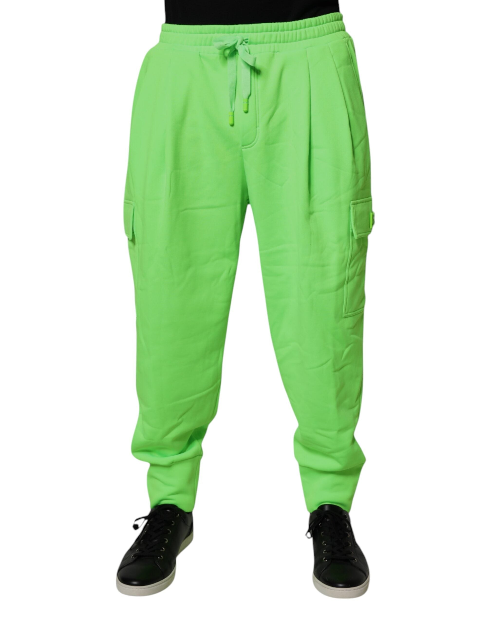 Dolce & Gabbana Neon Green Cargo Jogger Men Sweatpants Pants -   -  Dolce & Gabbana.