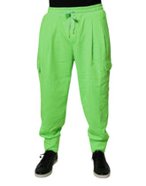 Dolce & Gabbana Neon Green Cargo Jogger Men Sweatpants Pants -   -  Dolce & Gabbana.