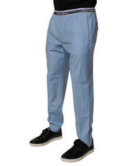 Dolce & Gabbana Blue Cotton Stretch Chino Pants -   -  Dolce & Gabbana.