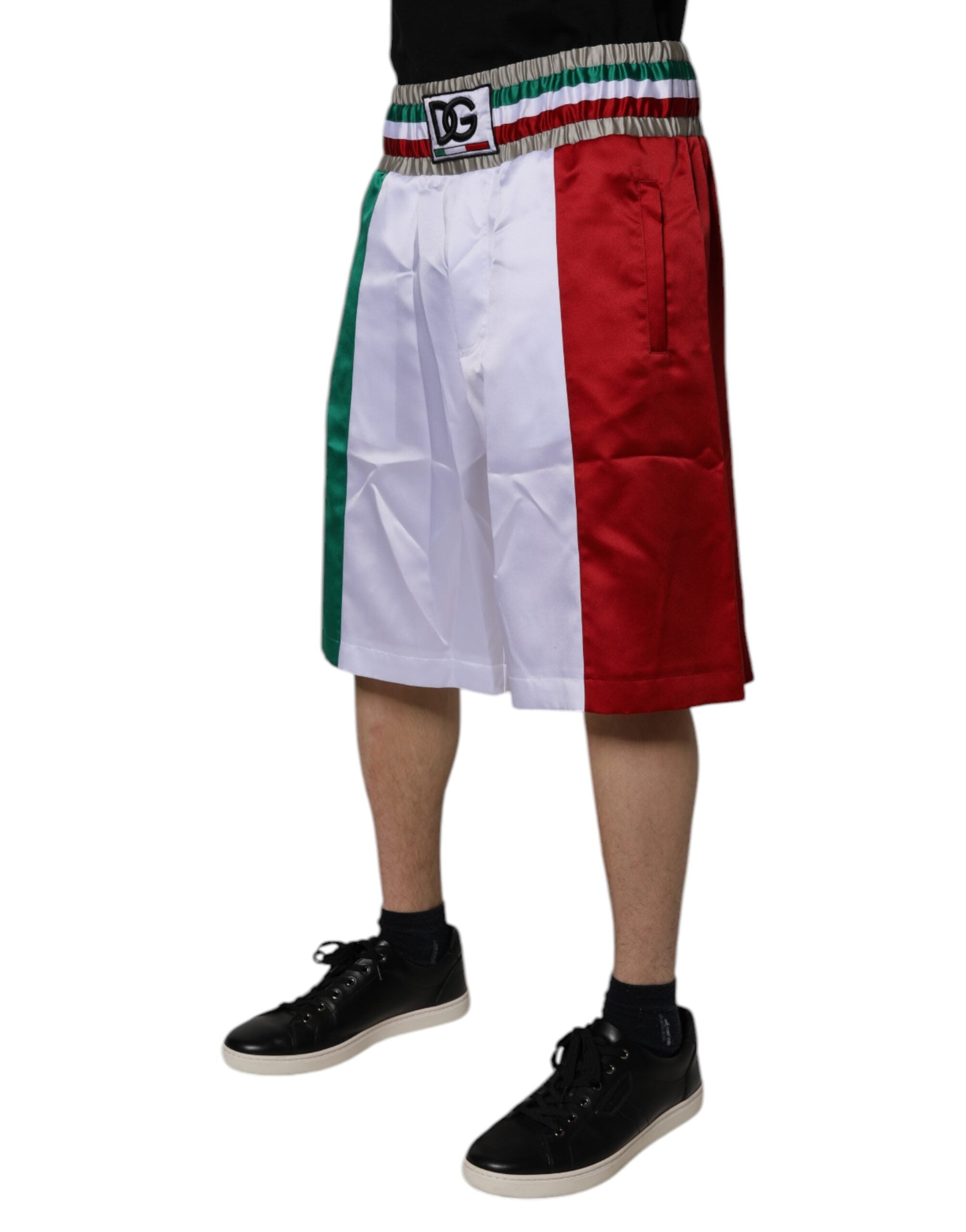 Dolce & Gabbana Multicolor Italia Polyester Bermuda Shorts -   -  Dolce & Gabbana. Dolce & Gabbana Multicolor Italia Polyester Bermuda Shorts -   -  Dolce & Gabbana.