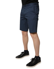 Dolce & Gabbana Blue Cotton Mid Waist Men Bermuda Shorts -   -  Dolce & Gabbana.
