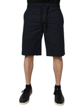 Dolce & Gabbana Dark Blue Cotton Bermuda Sweatshorts Shorts -   -  Dolce & Gabbana.