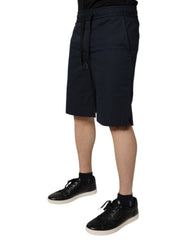 Dolce & Gabbana Dark Blue Cotton Bermuda Sweatshorts Shorts -   -  Dolce & Gabbana.
