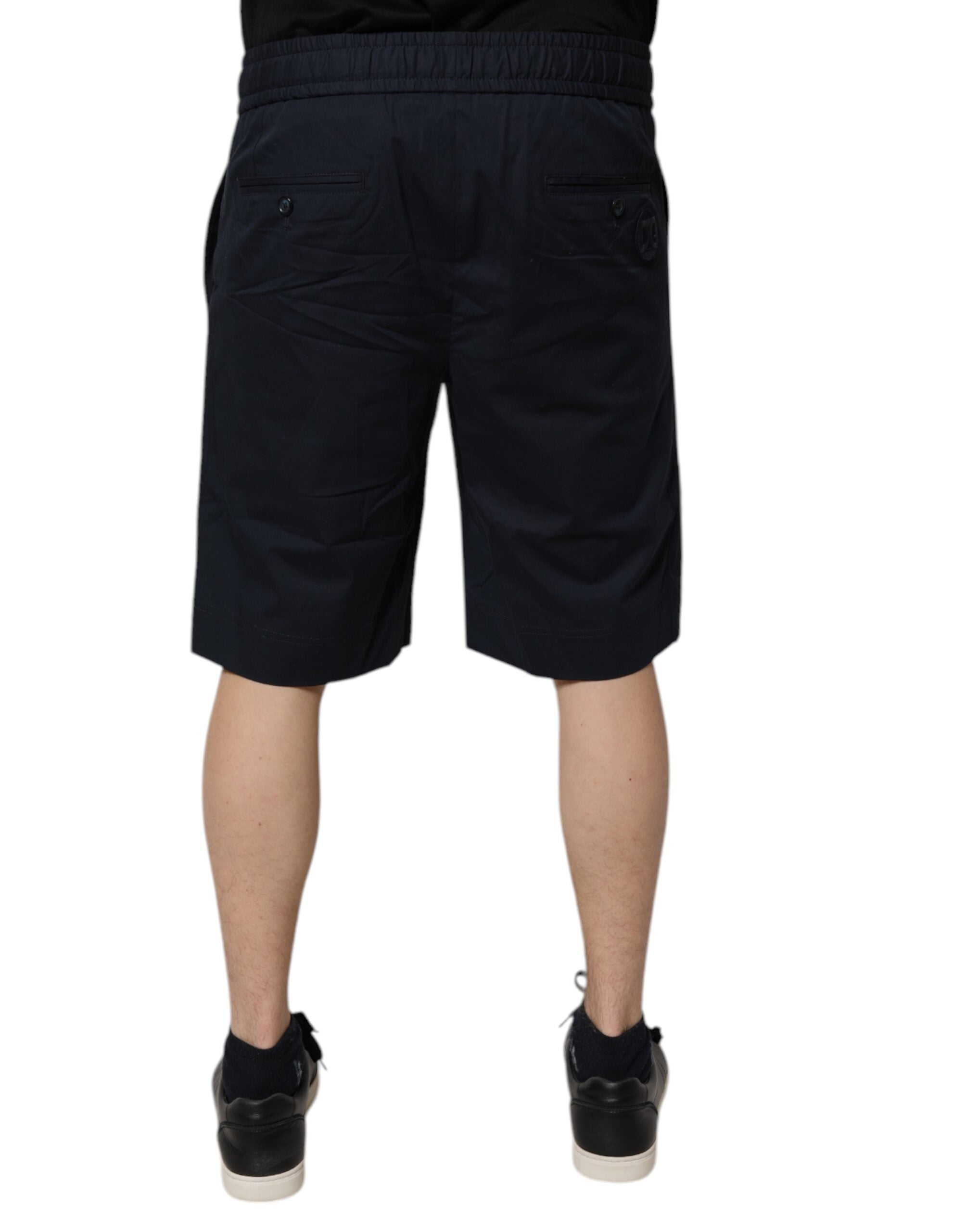Dolce & Gabbana Dark Blue Cotton Bermuda Sweatshorts Shorts -   -  Dolce & Gabbana. Dolce & Gabbana Dark Blue Cotton Bermuda Sweatshorts Shorts -   -  Dolce & Gabbana.