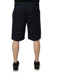 Dolce & Gabbana Dark Blue Cotton Bermuda Sweatshorts Shorts -   -  Dolce & Gabbana.