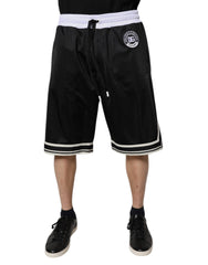 Dolce & Gabbana Black White Men Bermuda Sweatshorts Shorts -   -  Dolce & Gabbana.