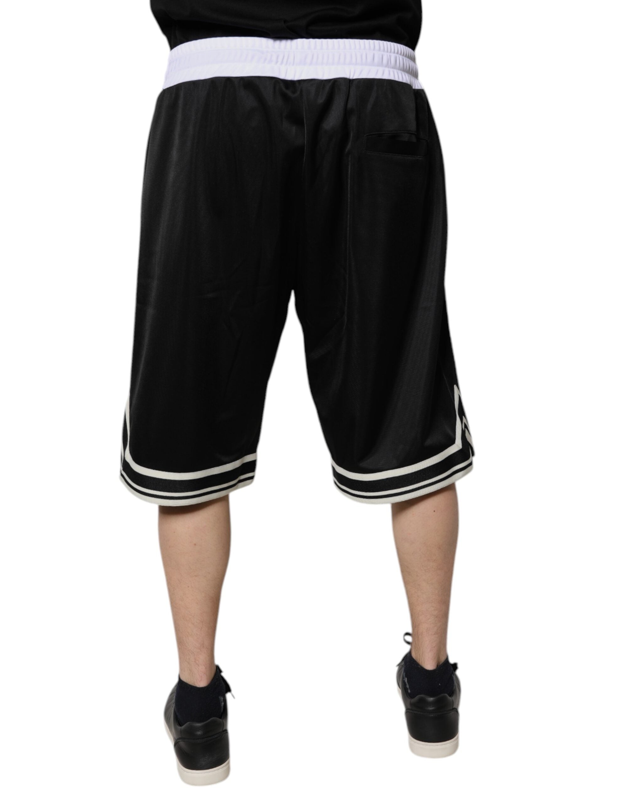 Dolce & Gabbana Black White Men Bermuda Sweatshorts Shorts -   -  Dolce & Gabbana. Dolce & Gabbana Black White Men Bermuda Sweatshorts Shorts -   -  Dolce & Gabbana.