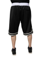 Dolce & Gabbana Black White Men Bermuda Sweatshorts Shorts -   -  Dolce & Gabbana.