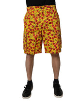 Dolce & Gabbana Yellow Cherry Print Cotton Men Bermuda Shorts -   -  Dolce & Gabbana.