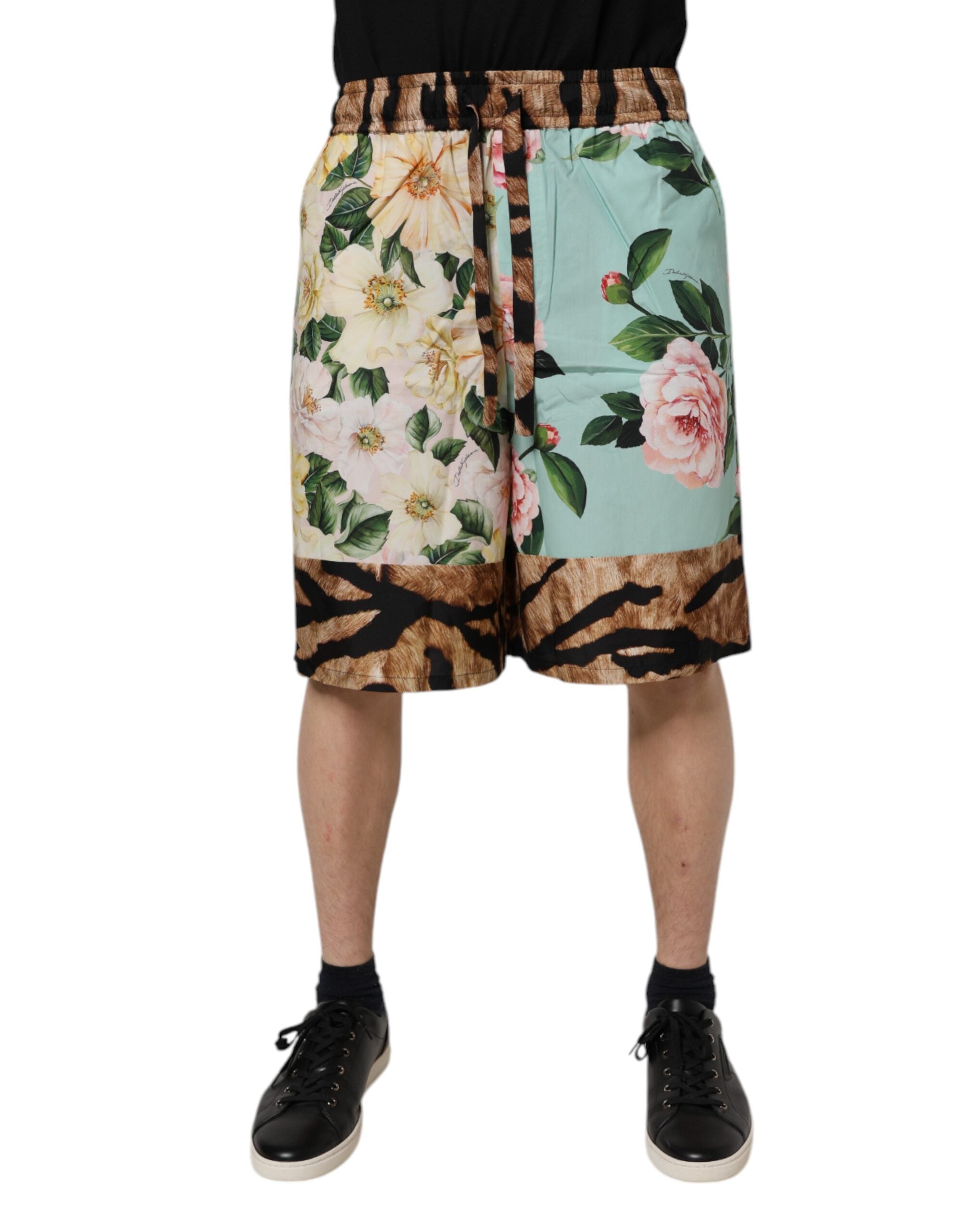 Dolce & Gabbana Multicolor Floral Print Men Bermuda Shorts -   -  Dolce & Gabbana. Dolce & Gabbana Multicolor Floral Print Men Bermuda Shorts -   -  Dolce & Gabbana.