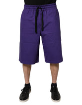 Dolce & Gabbana Purple Cotton Men Bermuda Sweatshorts Shorts -   -  Dolce & Gabbana.
