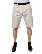 Dolce & Gabbana Beige Cotton Stretch Mid Waist Bermuda Shorts -   -  Dolce & Gabbana.