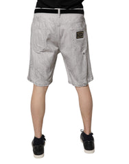 Dolce & Gabbana Light Gray Tattered Men Denim Bermuda Shorts -   -  Dolce & Gabbana.
