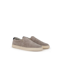 Brunello Cucinelli Gray Leather Sneaker -   -  Brunello Cucinelli.