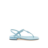 Miu Miu Blue Patent Leather Flip-Flop Sandal -   -  Miu Miu.