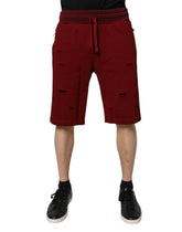 Dolce & Gabbana Bordeaux Cotton Bermuda Men Sweatshorts Shorts -   -  Dolce & Gabbana.