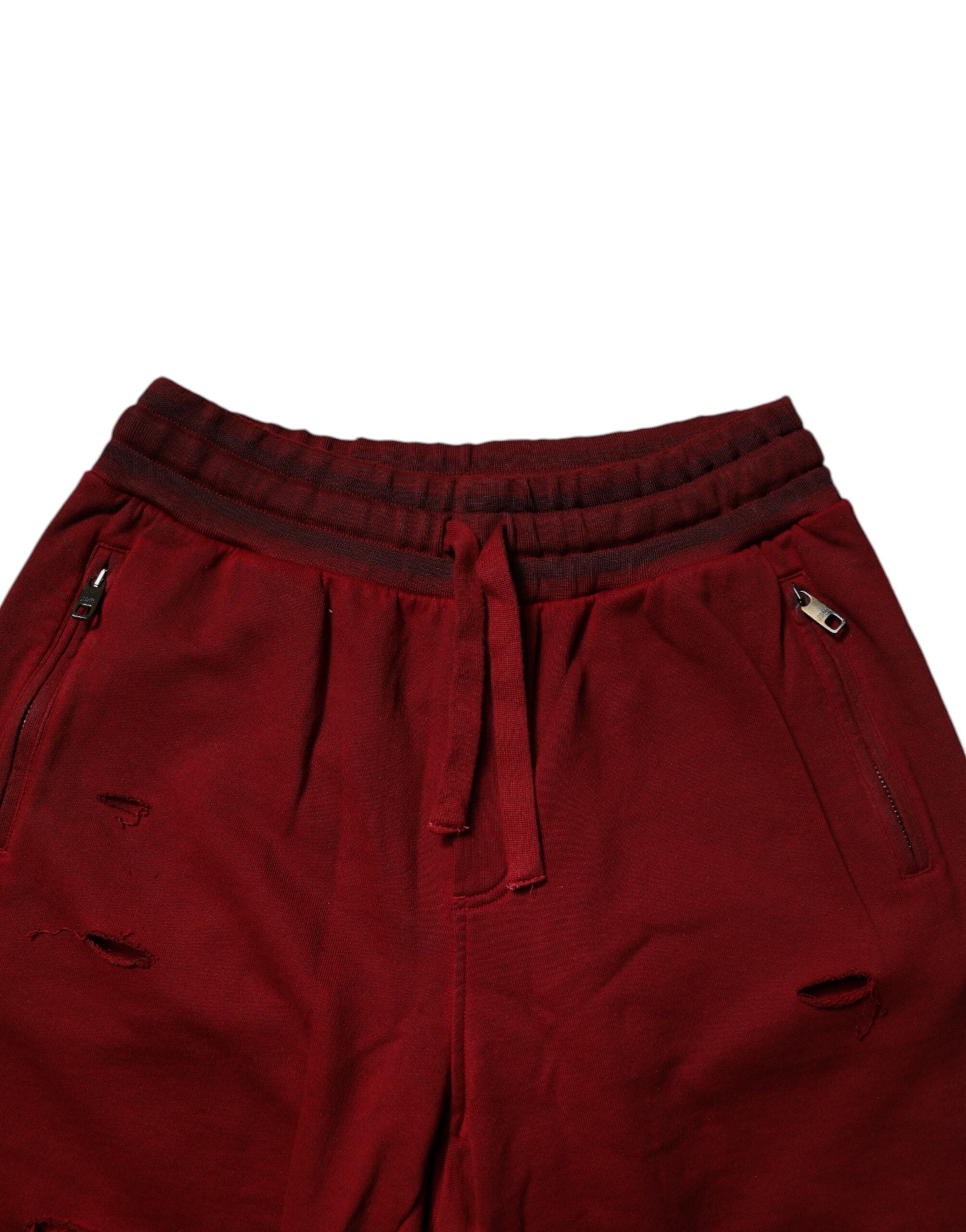Dolce & Gabbana Bordeaux Cotton Bermuda Men Sweatshorts Shorts -   -  Dolce & Gabbana. Dolce & Gabbana Bordeaux Cotton Bermuda Men Sweatshorts Shorts -   -  Dolce & Gabbana.