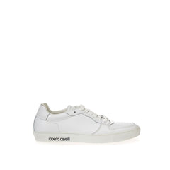 Roberto Cavalli White Leather Sneakers Luxe Footwear -   -  Roberto Cavalli.