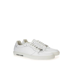Roberto Cavalli White Leather Sneakers Luxe Footwear -   -  Roberto Cavalli.