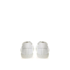 Roberto Cavalli White Leather Sneakers Luxe Footwear -   -  Roberto Cavalli.