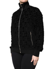Dolce & Gabbana Black Logo Monogram Full Zip Bomber Jacket - - Dolce & Gabbana.