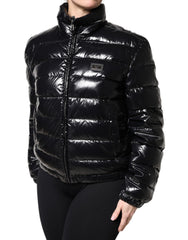 Dolce & Gabbana Black Logo Plaque Full Zip Puffer Jacket - - Dolce & Gabbana.
