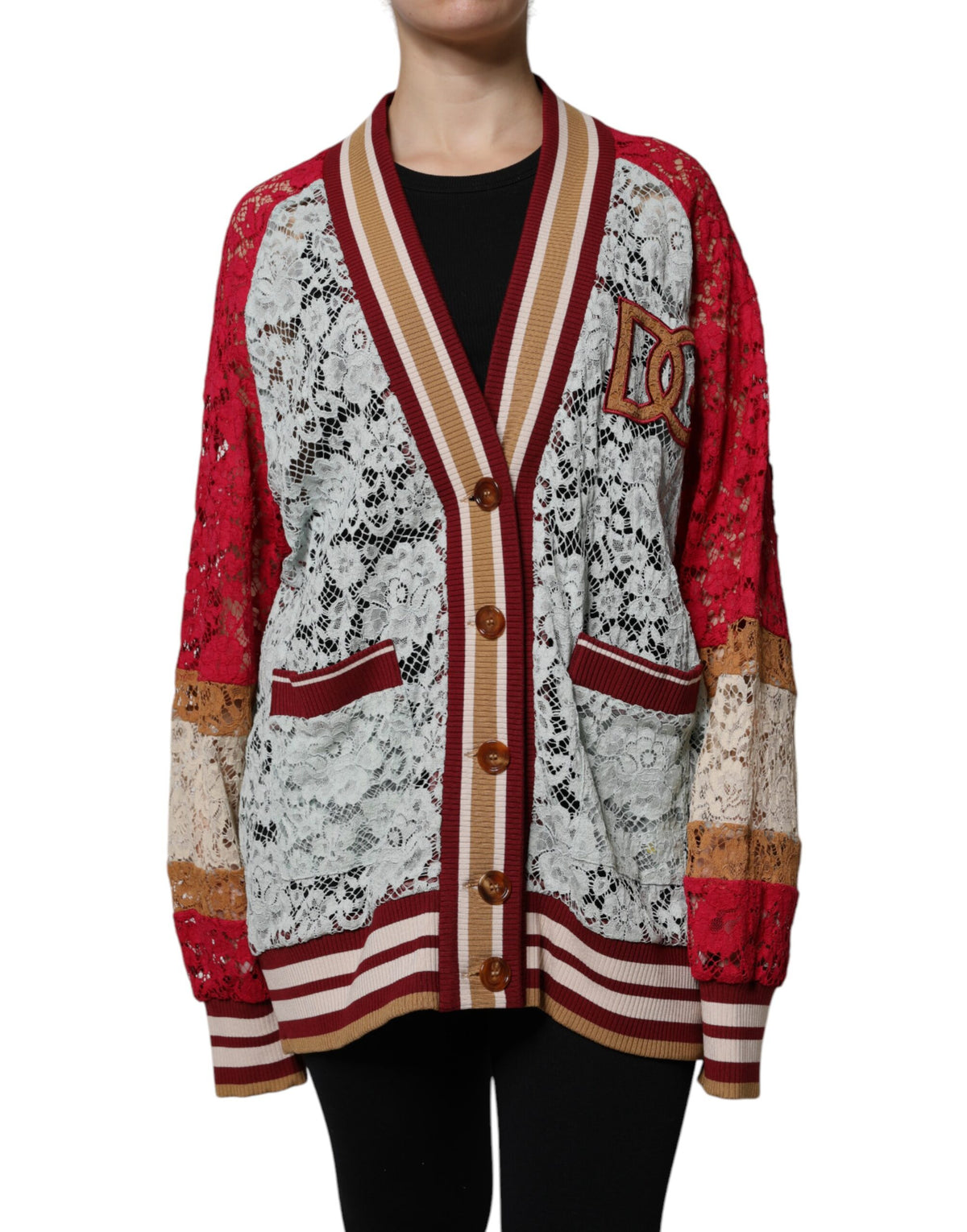 Dolce & Gabbana Multicolor Floral Lace Cardigan Sweater -   -  Dolce & Gabbana.