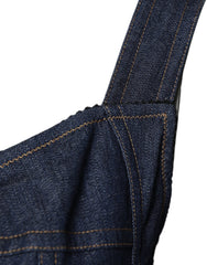 Dolce & Gabbana Blue Cotton Stretch Sleeveless Bodycon Denim Bodysuit -   -  Dolce & Gabbana.