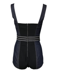 Dolce & Gabbana Blue Cotton Stretch Sleeveless Bodycon Denim Bodysuit -   -  Dolce & Gabbana.