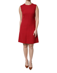 Dolce & Gabbana Red Wool Sleeveless Knee Length A-line Dress - - Dolce & Gabbana.