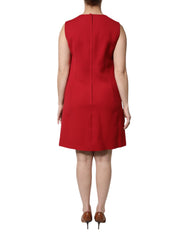 Dolce & Gabbana Red Wool Sleeveless Knee Length A-line Dress - - Dolce & Gabbana.