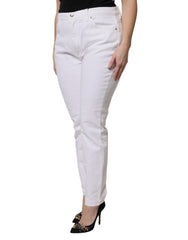 Dolce & Gabbana White Cotton Mid Waist Skinny Denim Jeans - - Dolce & Gabbana.