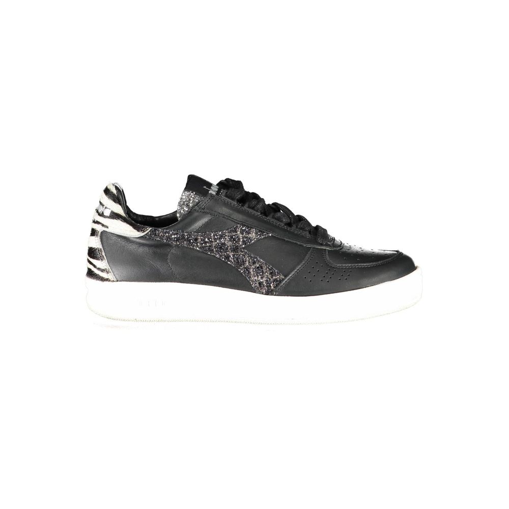 Diadora Black Leather Womens Sneaker -   -  Diadora.