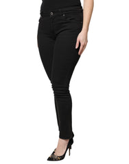 Dolce & Gabbana Black Cotton High Waist Skinny Denim Jeans - - Dolce & Gabbana.