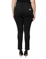 Dolce & Gabbana Black Cotton High Waist Skinny Denim Jeans - - Dolce & Gabbana.