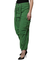 Dolce & Gabbana Green Cotton High Waist Cargo Pants - - Dolce & Gabbana.