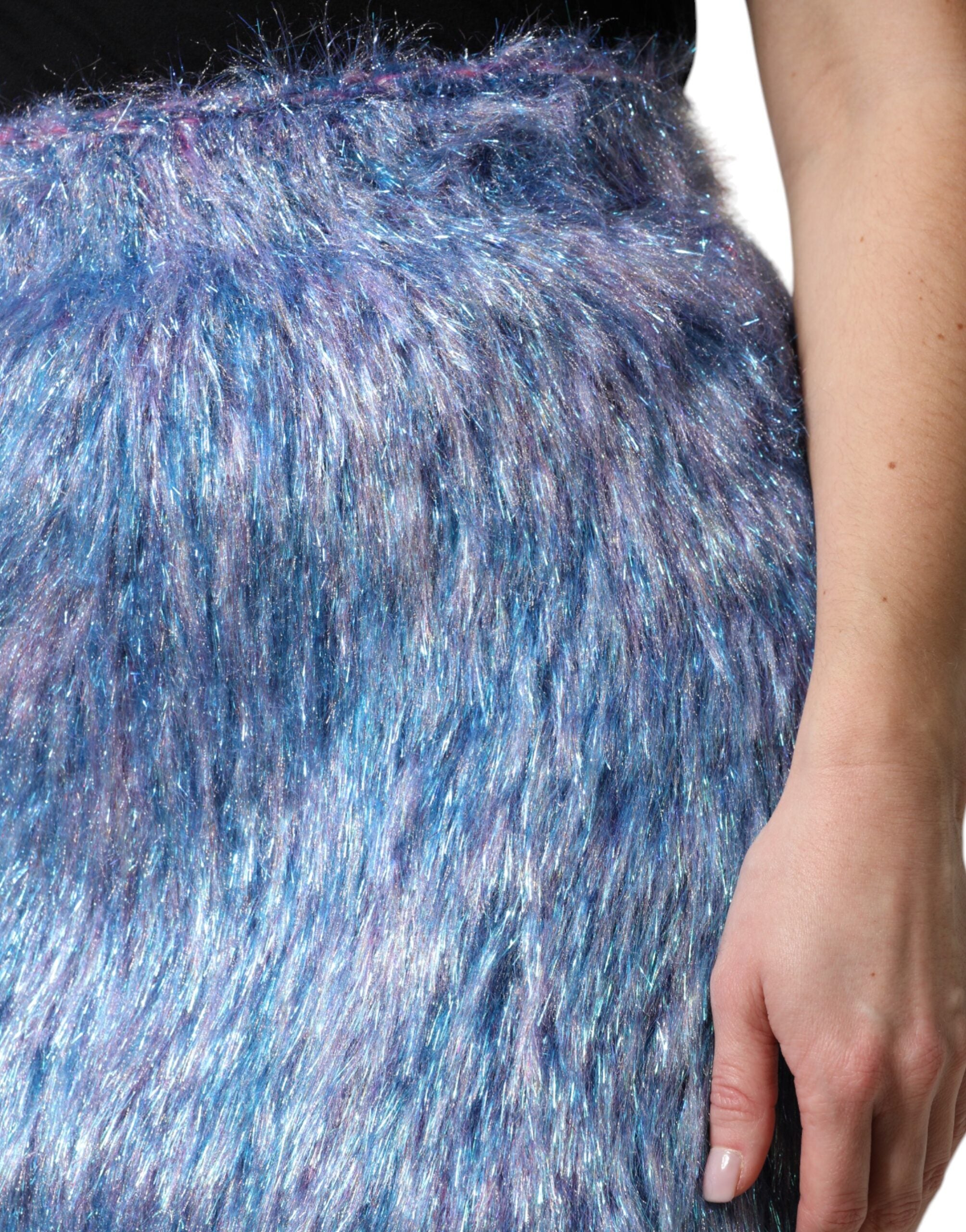 Dolce & Gabbana Multicolor Plush High Waist Mini Skirt -   -  Dolce & Gabbana. Dolce & Gabbana Multicolor Plush High Waist Mini Skirt -   -  Dolce & Gabbana.