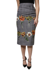 Dolce & Gabbana Multicolor Floral Print High Waist Pencil Cut Skirt -   -  Dolce & Gabbana.