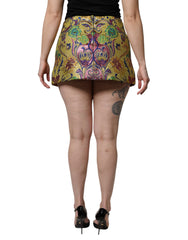 Dolce & Gabbana Multicolor Floral Jacquard Mid Waist Mini Skirt -   -  Dolce & Gabbana.