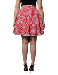 Dolce & Gabbana Red White High Waist A-line Above Knee Skirt -   -  Dolce & Gabbana.