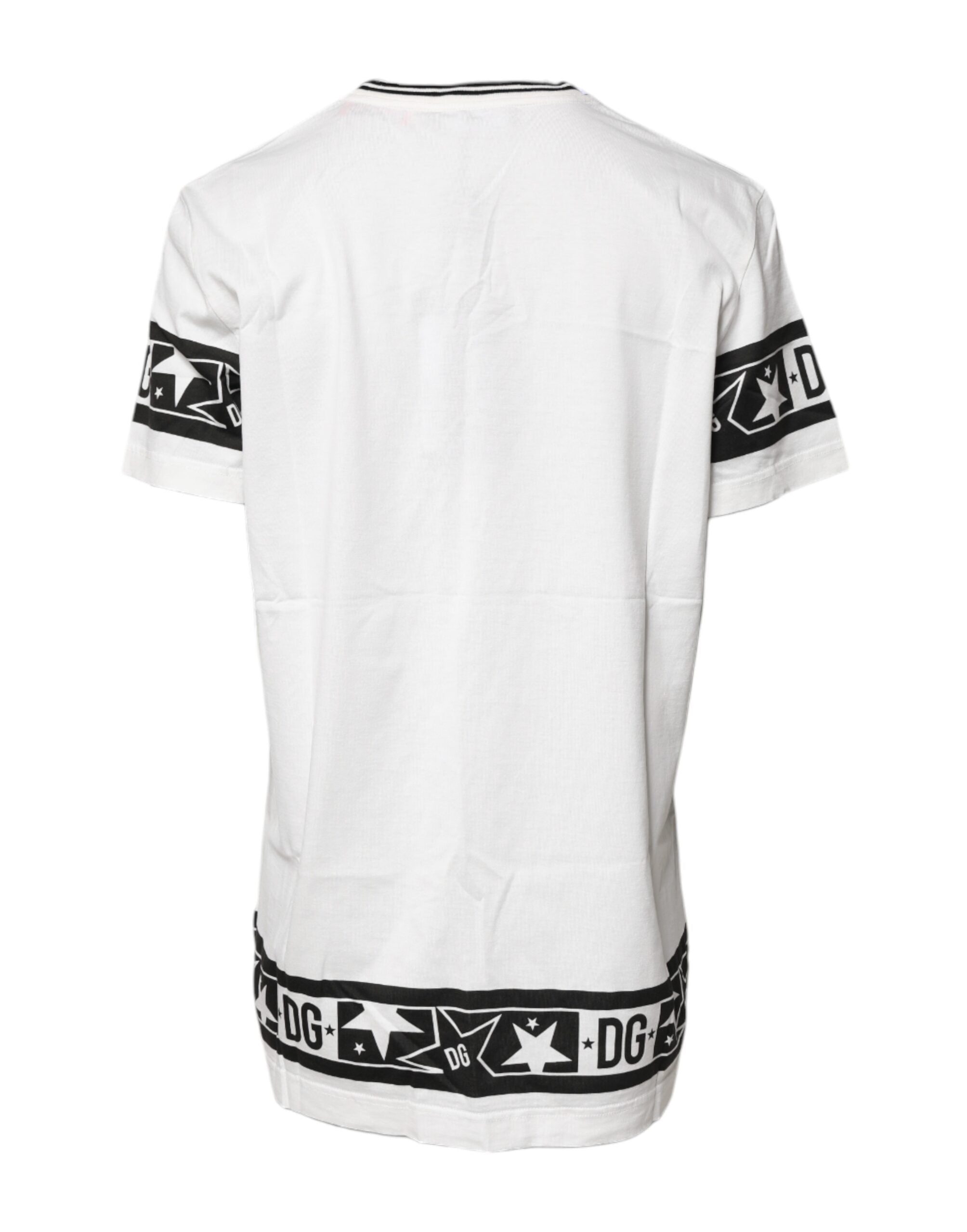 Dolce & Gabbana White #DGMillennials Cotton Crewneck T-shirt -   -  Dolce & Gabbana. Dolce & Gabbana White #DGMillennials Cotton Crewneck T-shirt -   -  Dolce & Gabbana.
