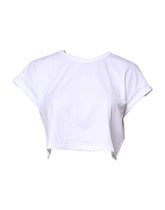 Dolce & Gabbana White Cotton Crew Neck Cropped T-shirt Top -   -  Dolce & Gabbana.