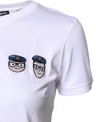 Dolce & Gabbana White #DGFamily Cotton Crew Neck T-shirt -   -  Dolce & Gabbana.