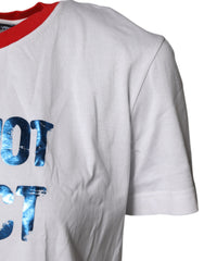 Dolce & Gabbana White Graphic Print Cotton Crew Neck T-shirt -   -  Dolce & Gabbana.